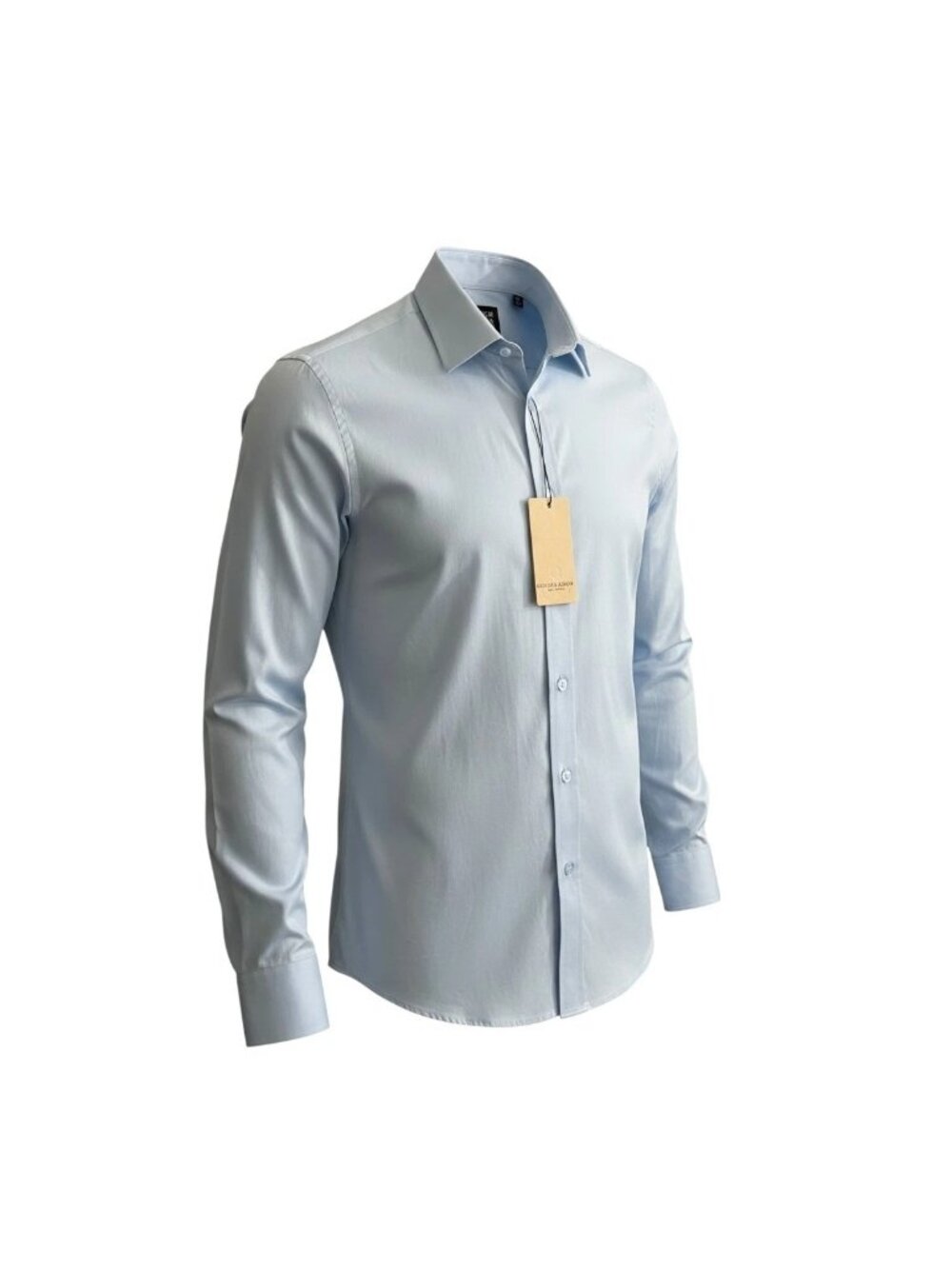 Scotch & Soda Mens Modern Fit Light Blue Dress Shirt 18/46 Long Sleeve